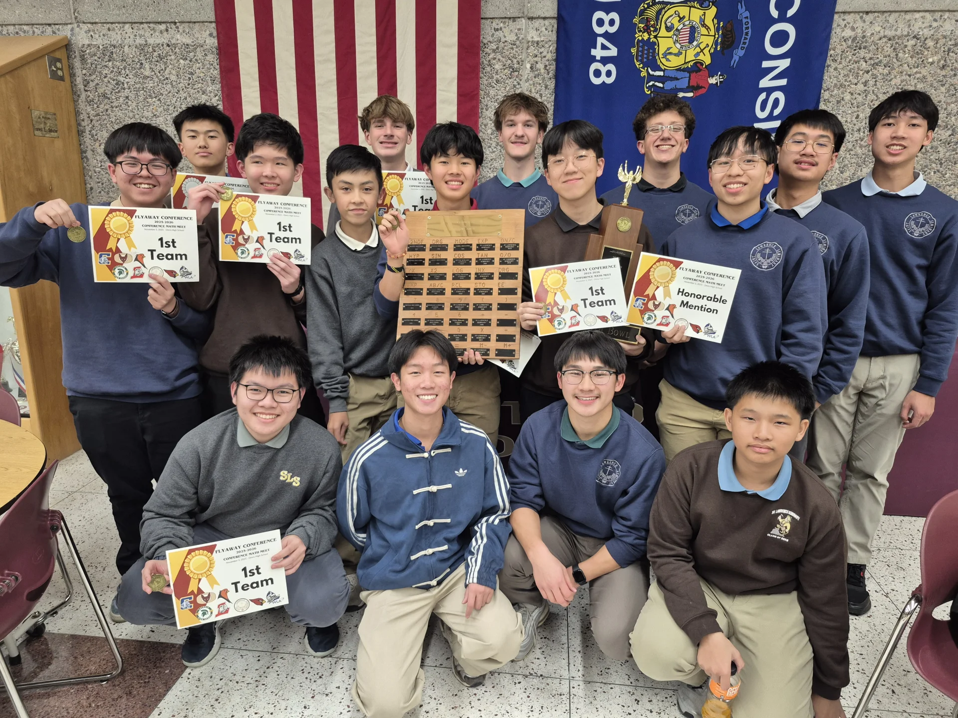 SLS math team winning all-conference champions