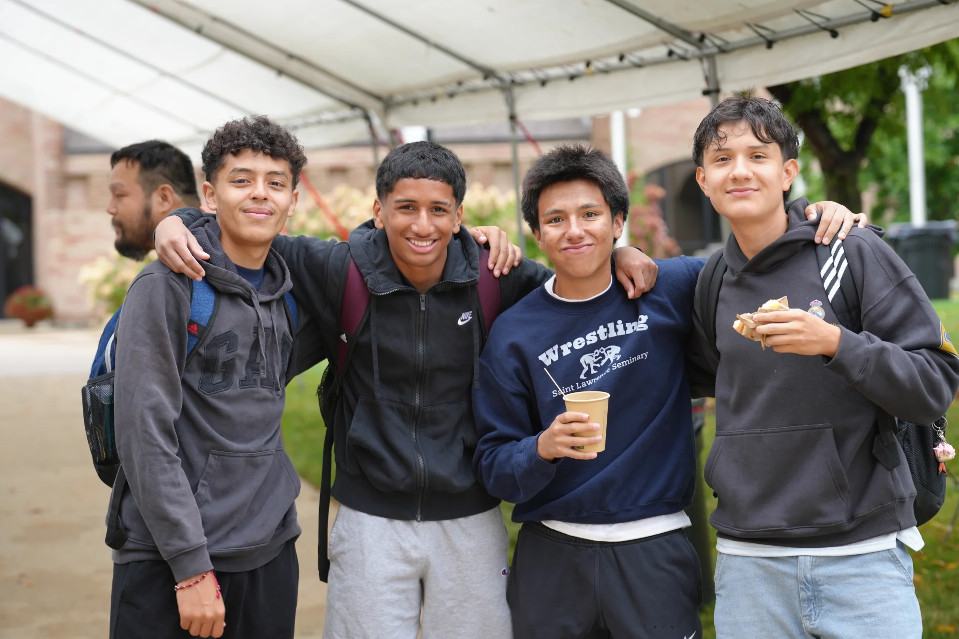 students hanging out together at St. Lawrence Seminary High School